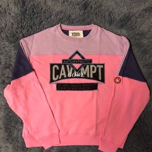 PINK “AUTOHYPNOTIC” DESIGN CREWNECK SWEATSHIRT